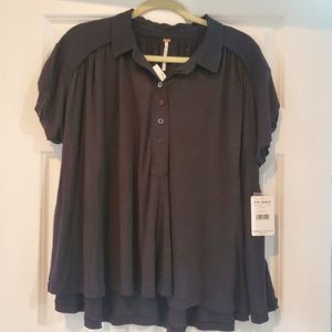 Free People Flowy Colored Blouse